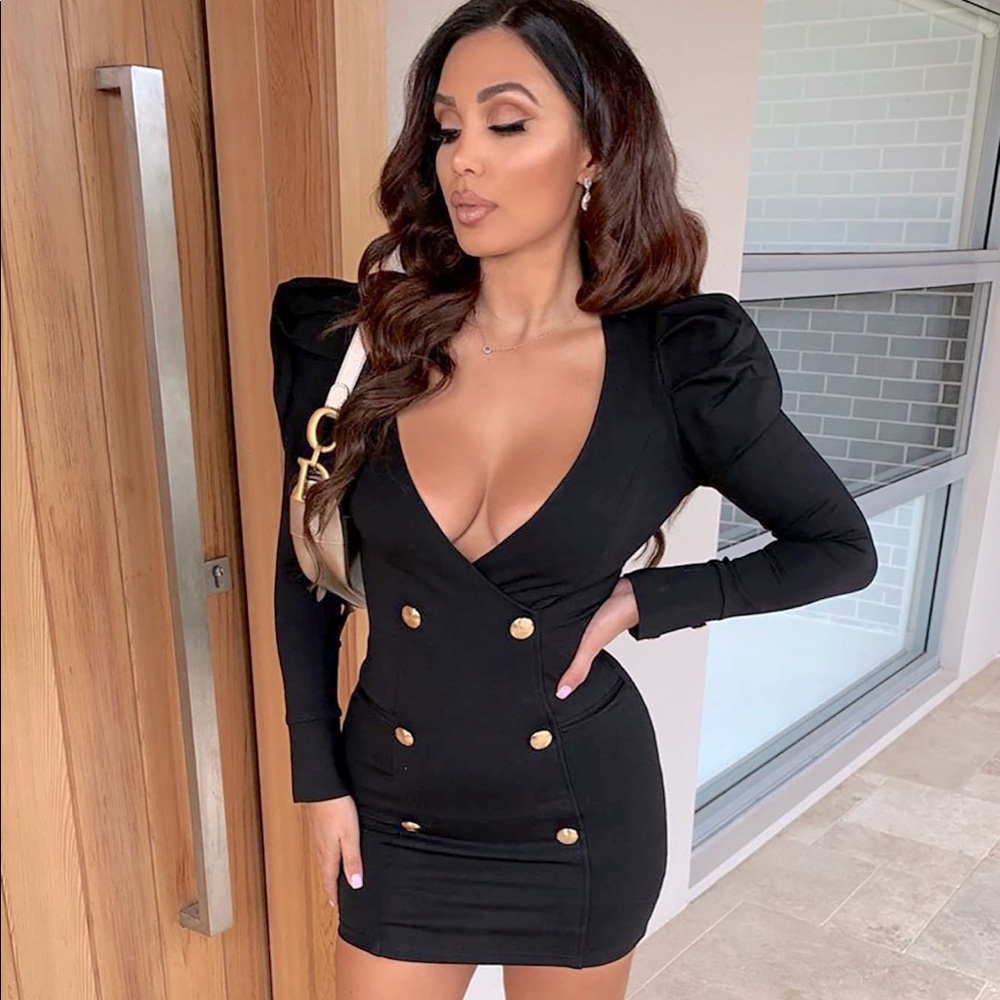 NWOT FashionNova Black blazer dress